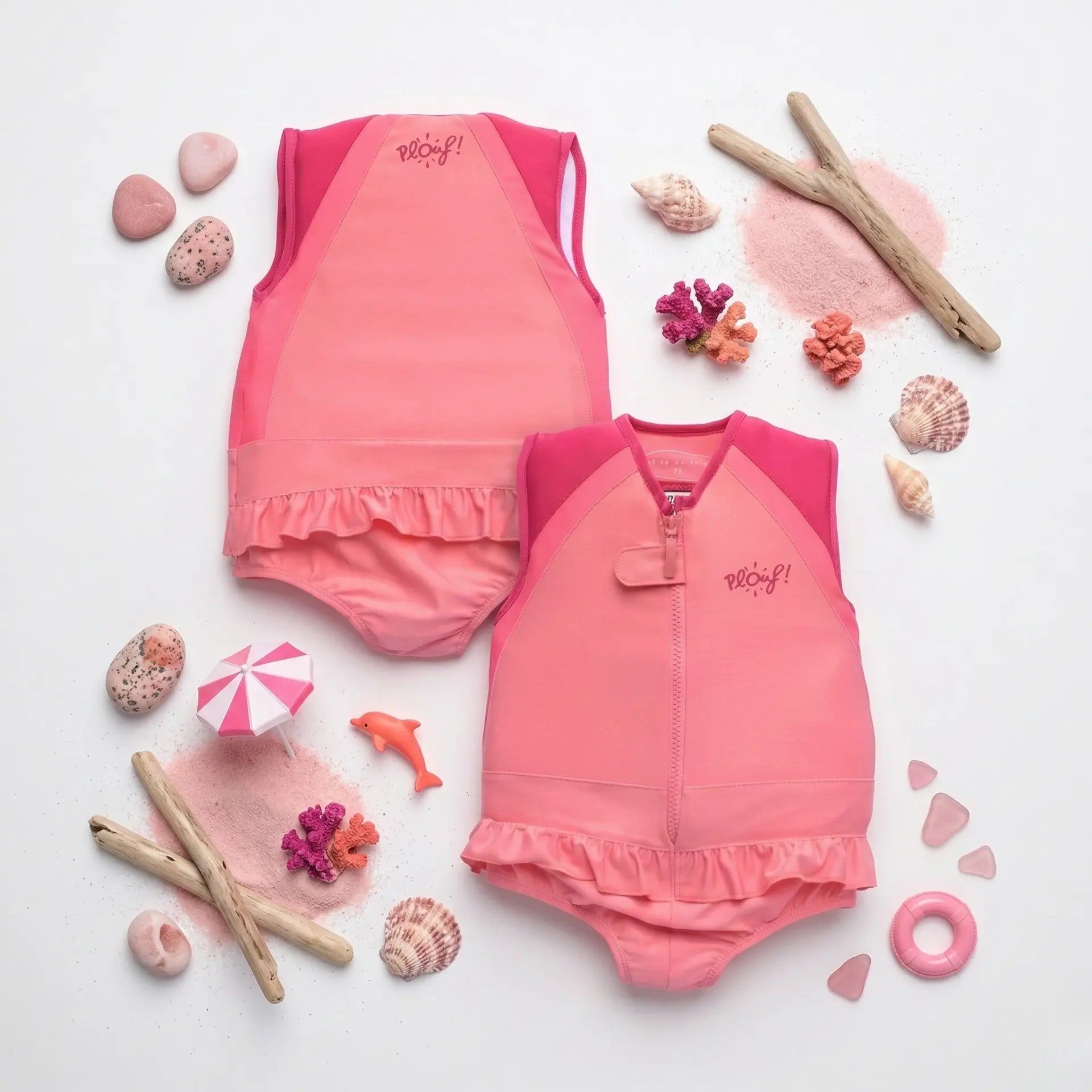 Maillot De Bain Flottant Une Pièce Bébé Garçon Fille - Combinaison Flottante Rash Guard Manches Longues