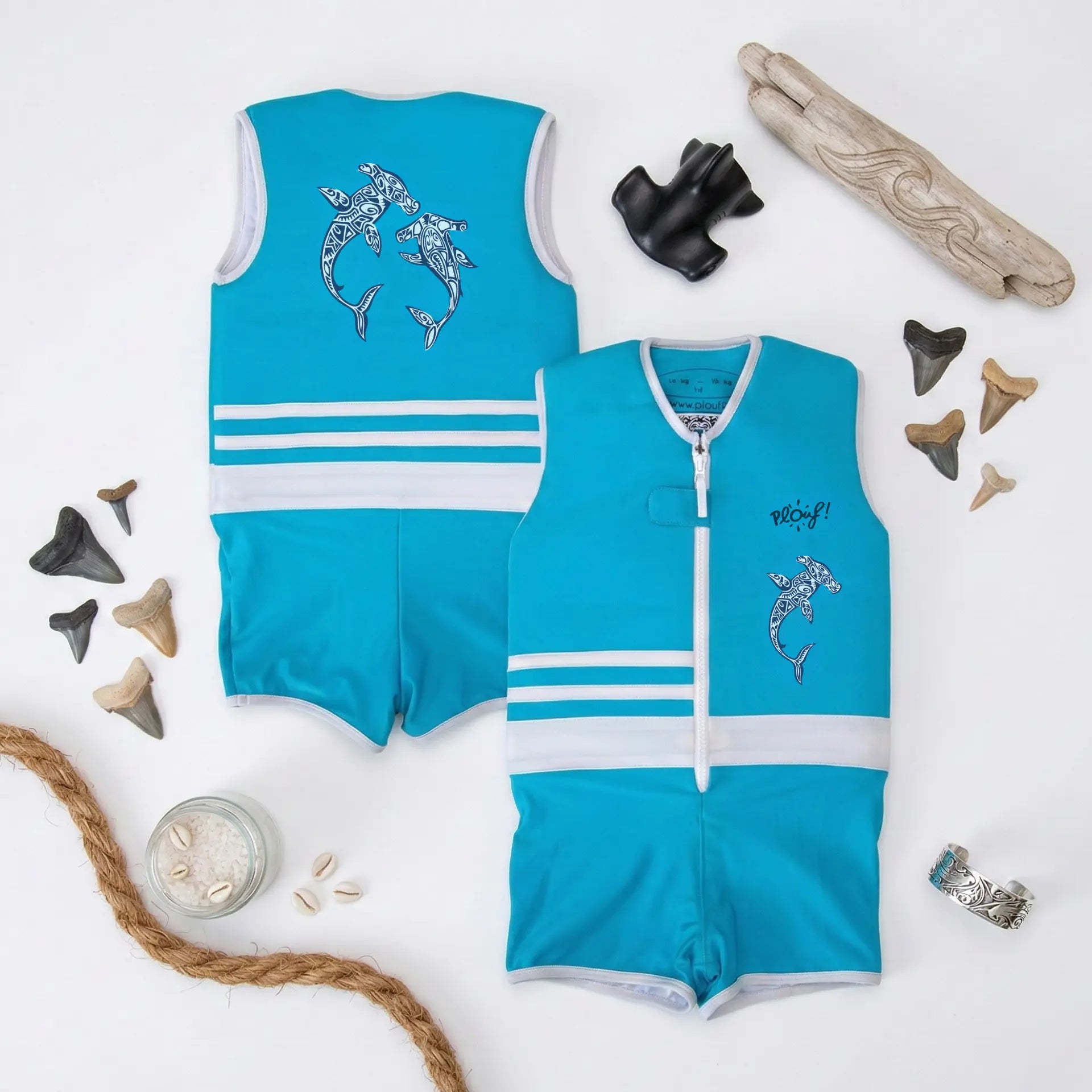 Maillot De Bain Flottant Garçon Pyna Boy Bleu - Taille 2 (13/15kg) - Apprentissage Natation