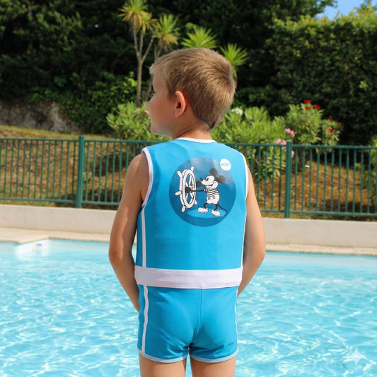Maillot de bain flottant garçon : Skipper Plouf