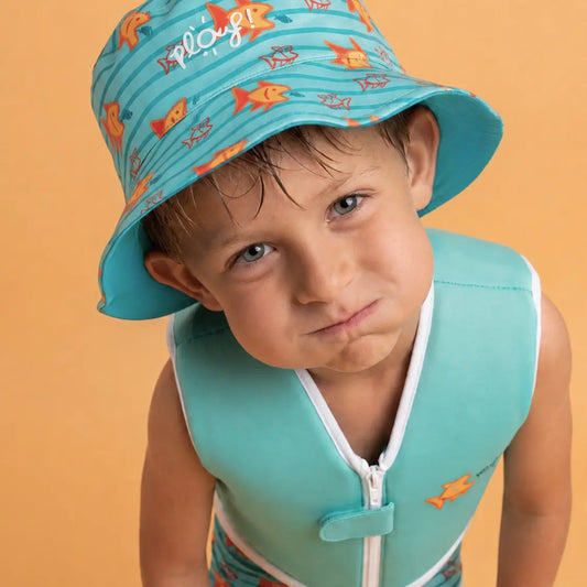 Bob réversible anti-UV pour enfant : Barracuda Plouf