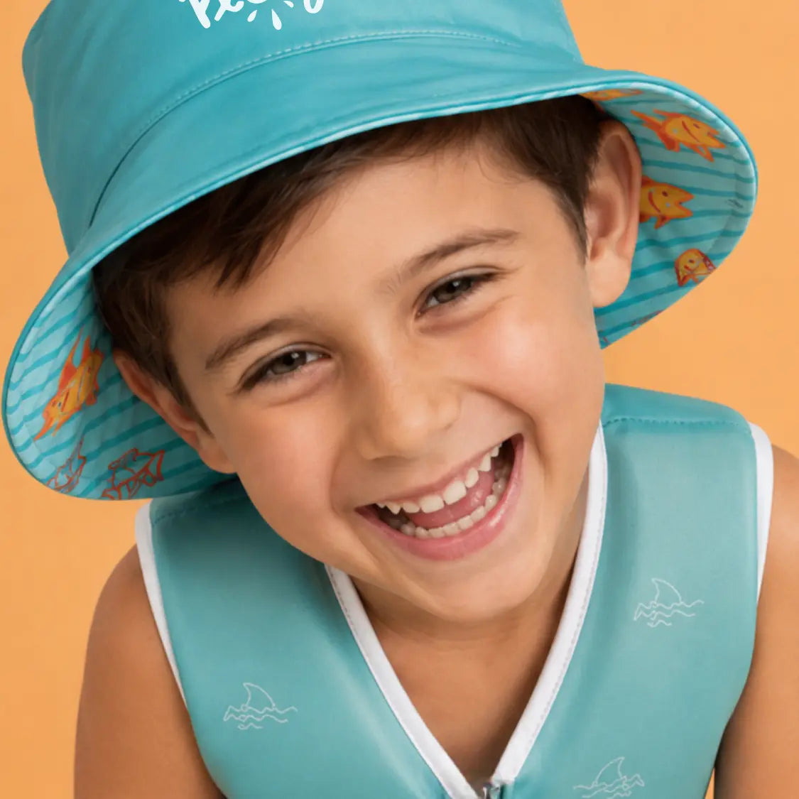 Bob réversible anti-UV pour enfant : Barracuda Plouf