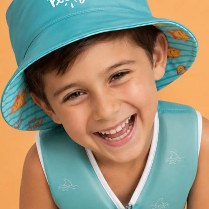 Bob réversible anti-UV pour enfant : Barracuda Plouf