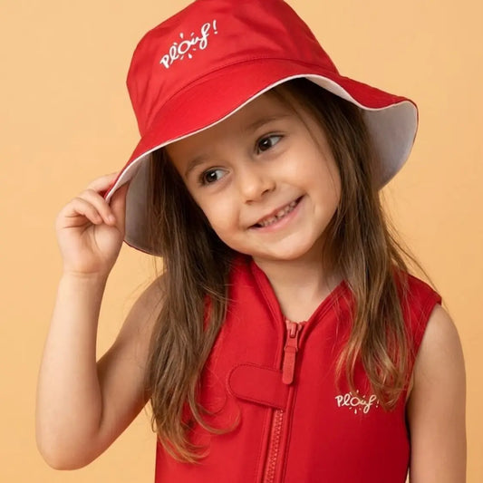 Bob réversible anti-UV pour enfant : Flamme Plouf!