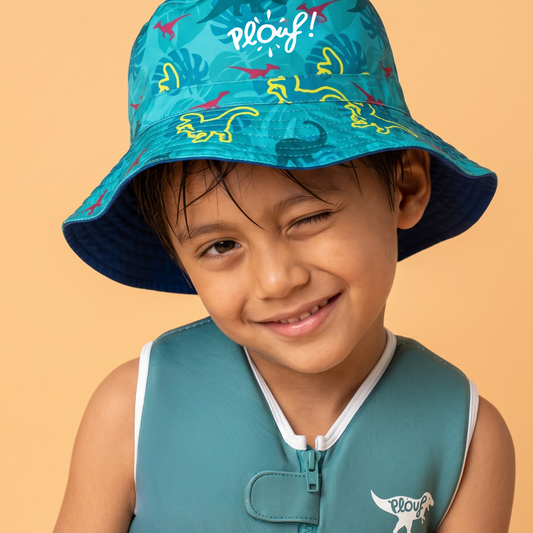 Bob réversible anti-UV pour enfant : Raptor