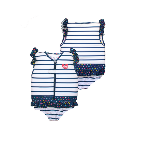 Maillot de bain flottant fille : Coeur Plouf