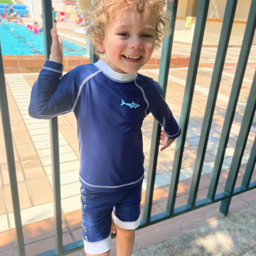 Combinaison anti UV bebe garcon T shirt vetements anti uv enfant garcon Plouf Plouf