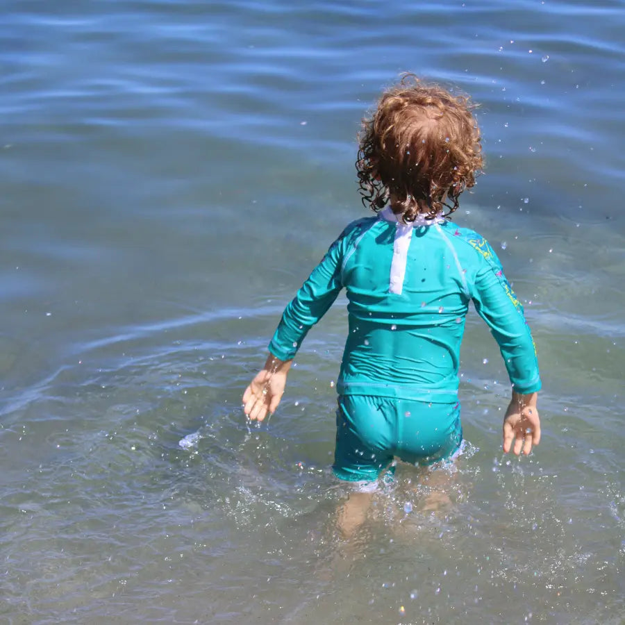 Swimbubs Combinaison Natation Bébé Garçon Doublée Polaire UPF50+ - Dauphin Rose 6-12 Mois - Protection Solaire & Chaleur Piscine Plage