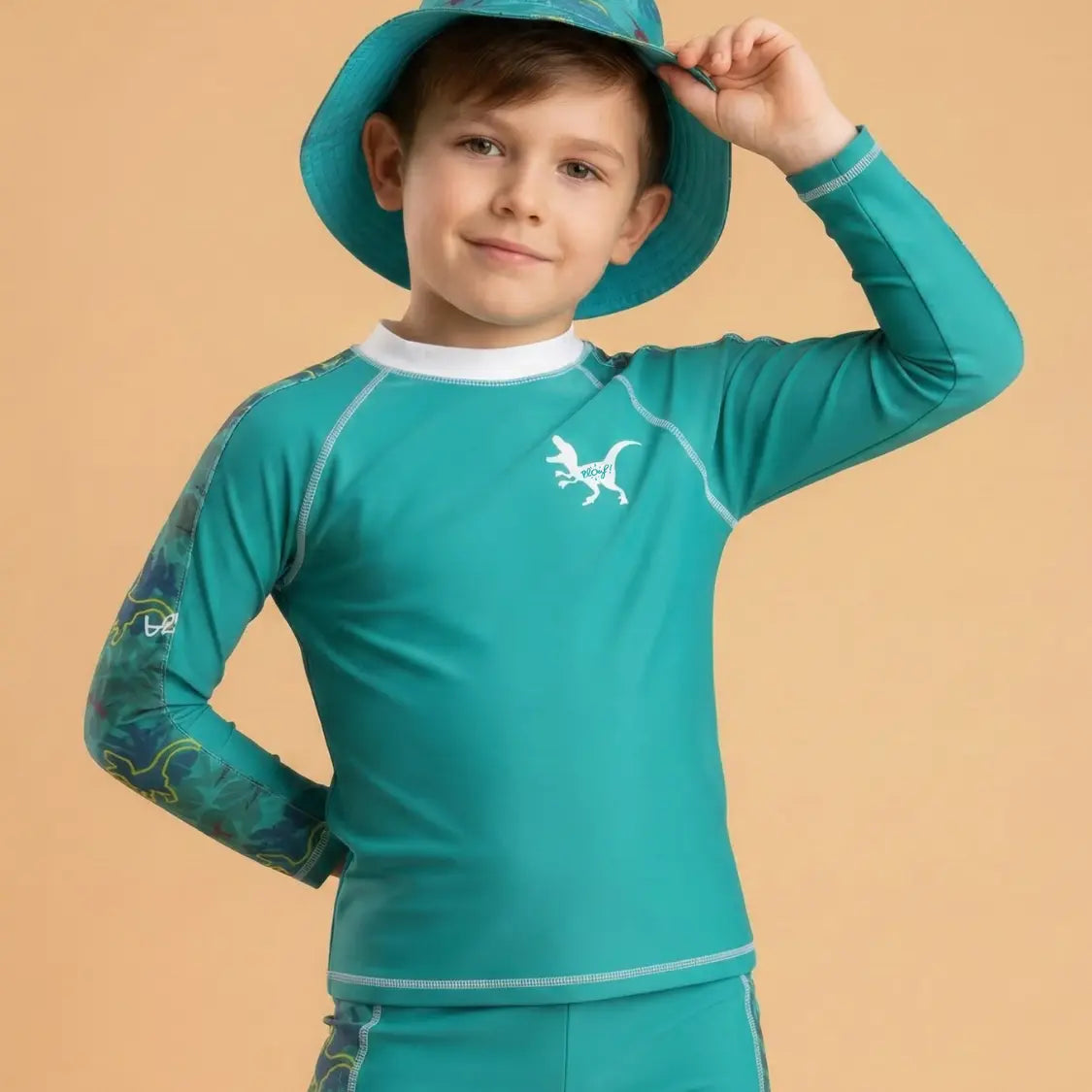 conjunto de baño anti-UV niño : Iguanodon Plouf