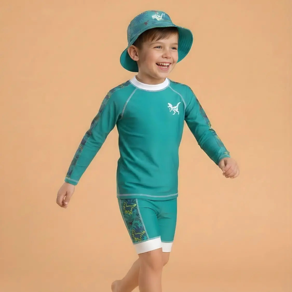 conjunto de baño anti-UV niño : Iguanodon Plouf