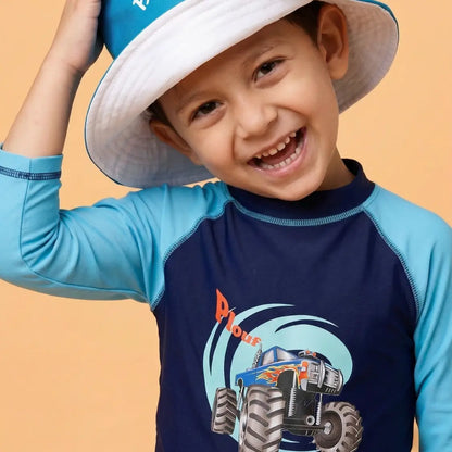 conjunto de baño anti-UV niño : Monster Truck Plouf