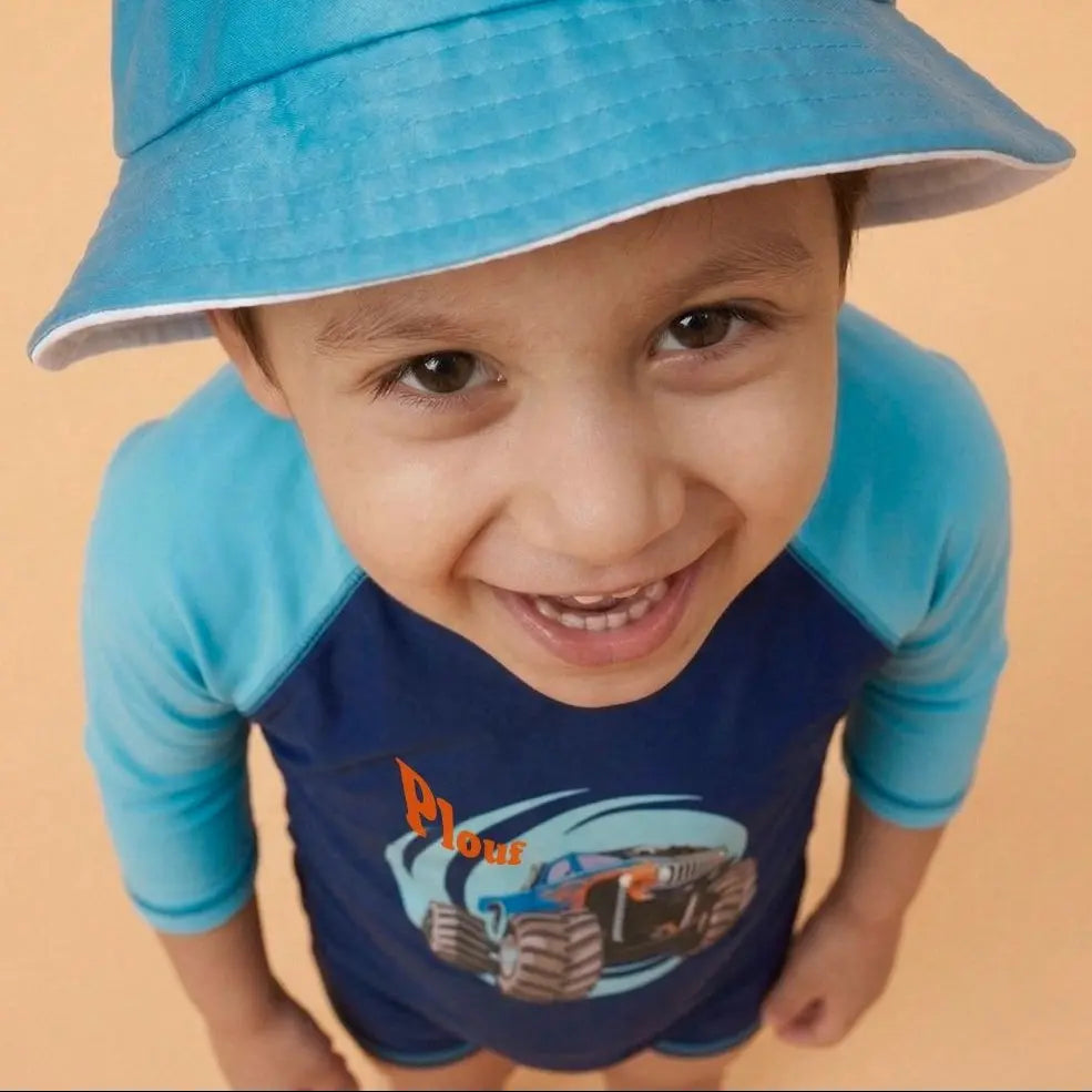 conjunto de baño anti-UV niño : Monster Truck Plouf