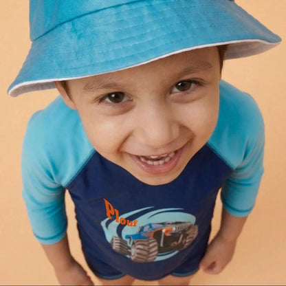 conjunto de baño anti-UV niño : Monster Truck Plouf