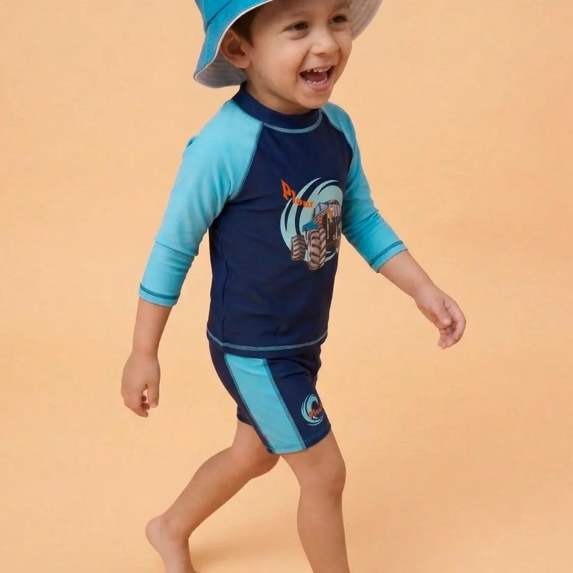 conjunto de baño anti-UV niño : Monster Truck Plouf