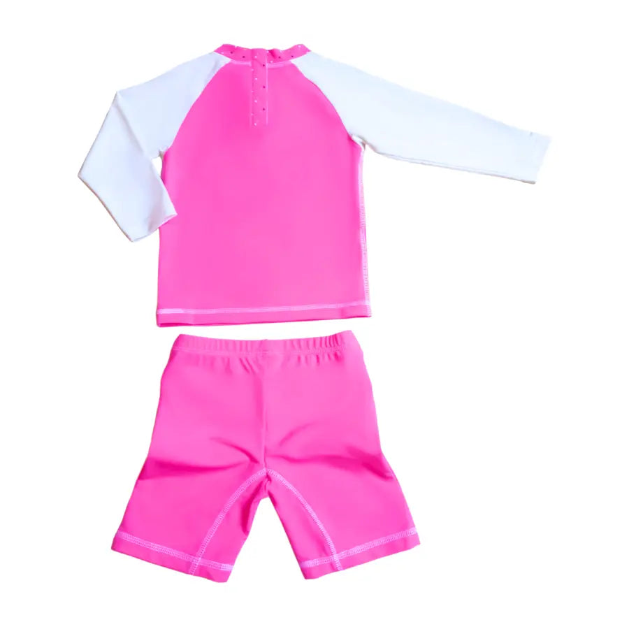 Plouf Ensemble T-shirt Anti-Uv et Short Anti-UV fille : Licorne