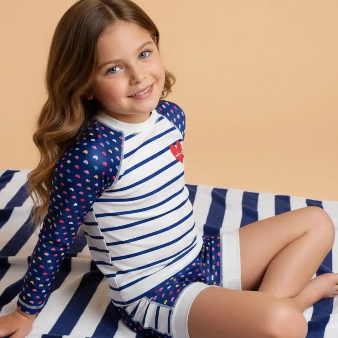 Conjunto infantil Anti-UV niña : Heart Plouf