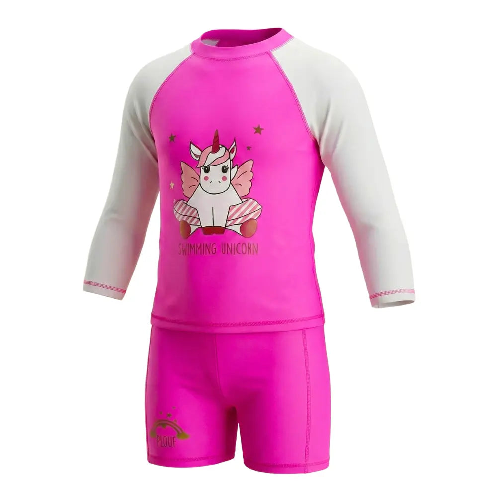 Ensemble enfant Anti-UV fille : Licorne Violet Plouf