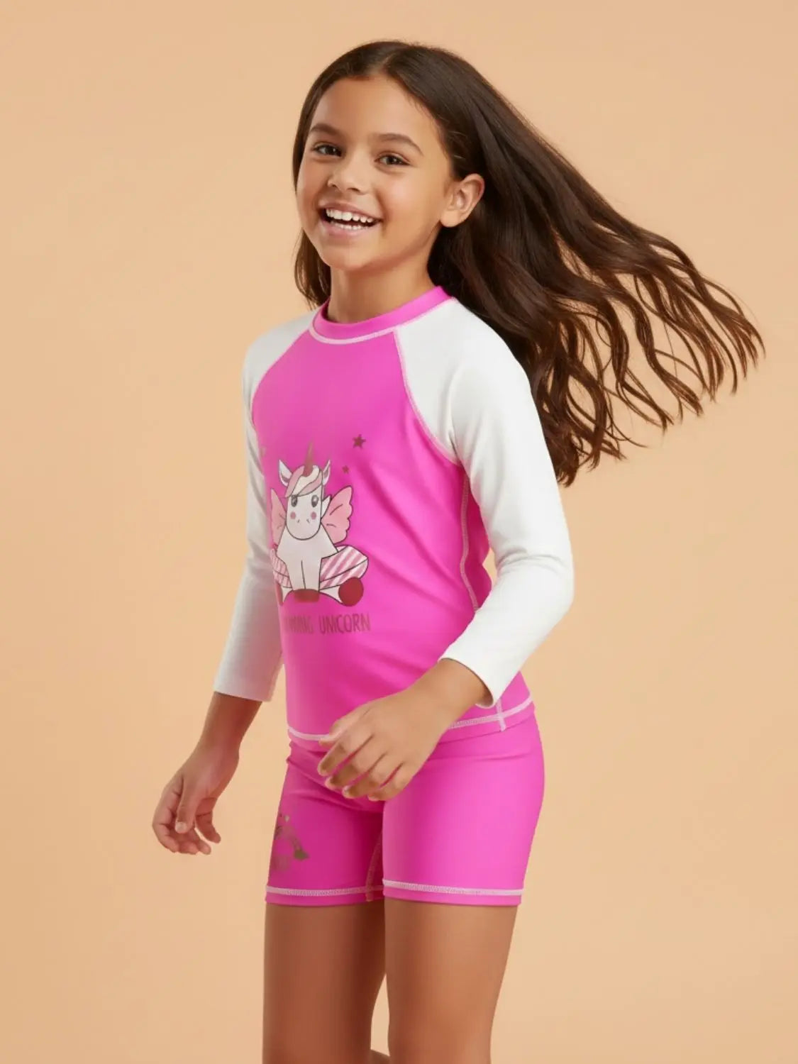 Ensemble enfant Anti-UV fille : Licorne Violet Plouf