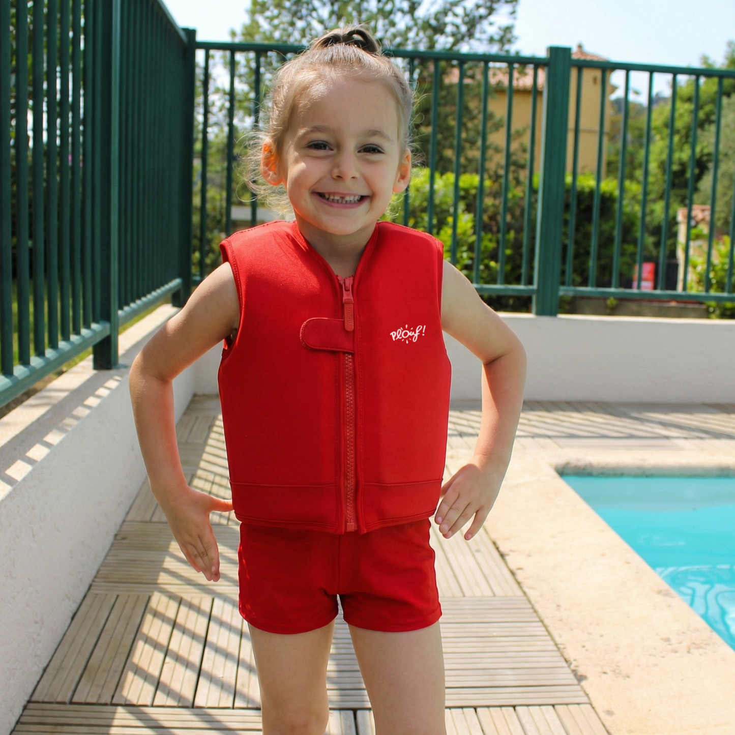 Maillot de bain flottant fille : Flamme Plouf