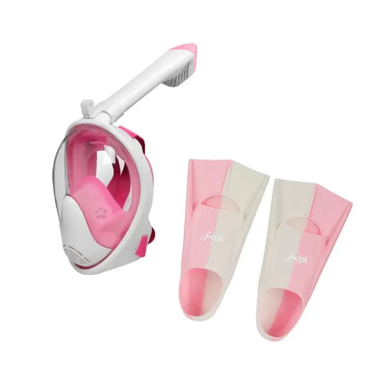 Kit de plongée pour enfant ROSE : Masque intégral et Palmes pour enfant Plouf!