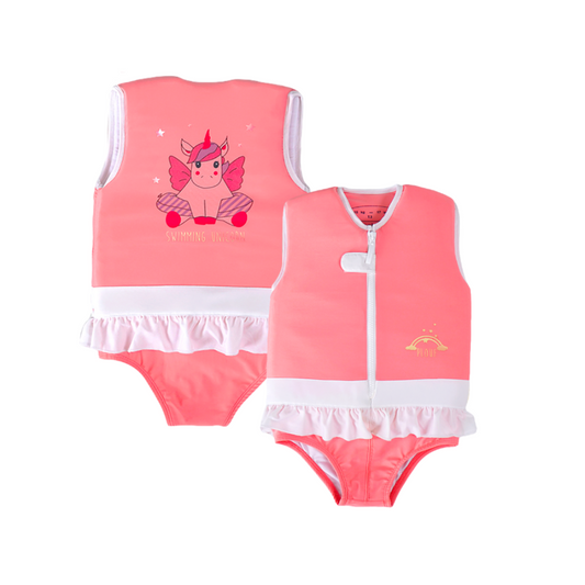 Maillot De Bain Une Pièce Bébé Flottant 1-4 Ans – Flottabilité Réglable Avec 16 Flotteurs Amovibles, Fille & Garçon