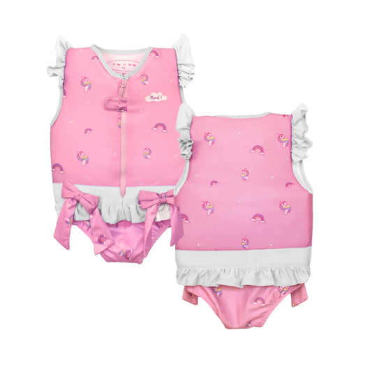 Maillot de bain flottant fille : Celeste Blanc Plouf