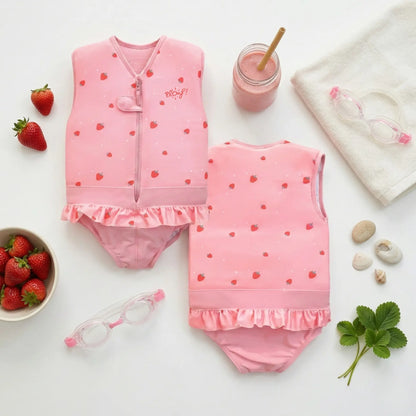 Maillot de bain flottant fille : Fraise Plouf