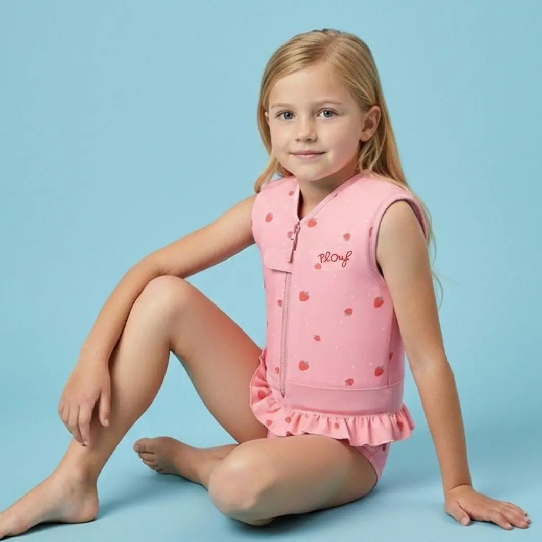 Maillot de bain flottant fille : Fraise Plouf