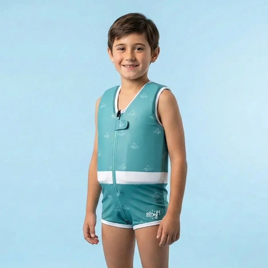 Schwimmender Badeanzug für Jungen : BB Shark Plouf