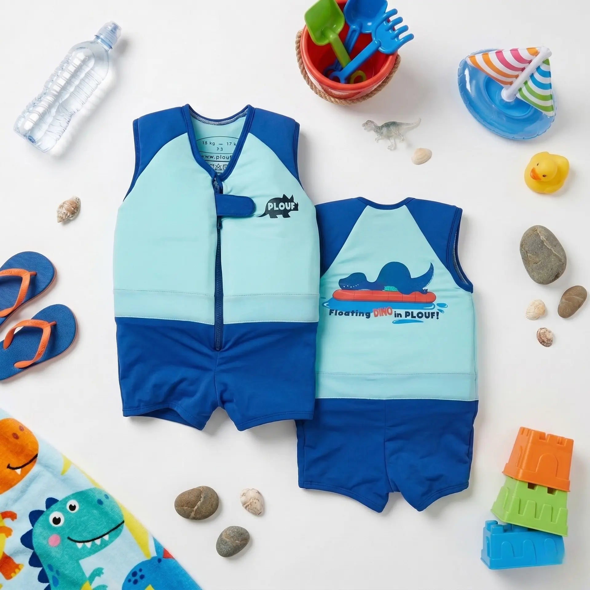 Maillot de bain flottant garçon : BB Trex Plouf