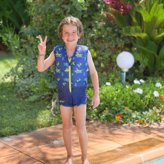 Maillot de bain flottant garçon : Baby hero Plouf