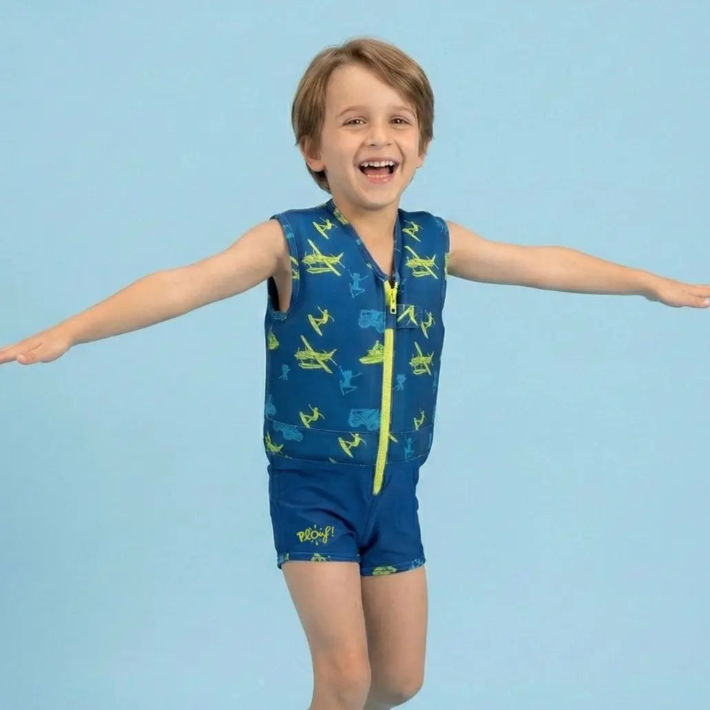Maillot de bain flottant garçon : Baby hero Plouf