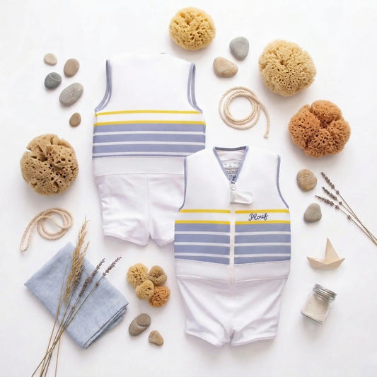 Maillot de bain flottant garçon : Corsaire Plouf