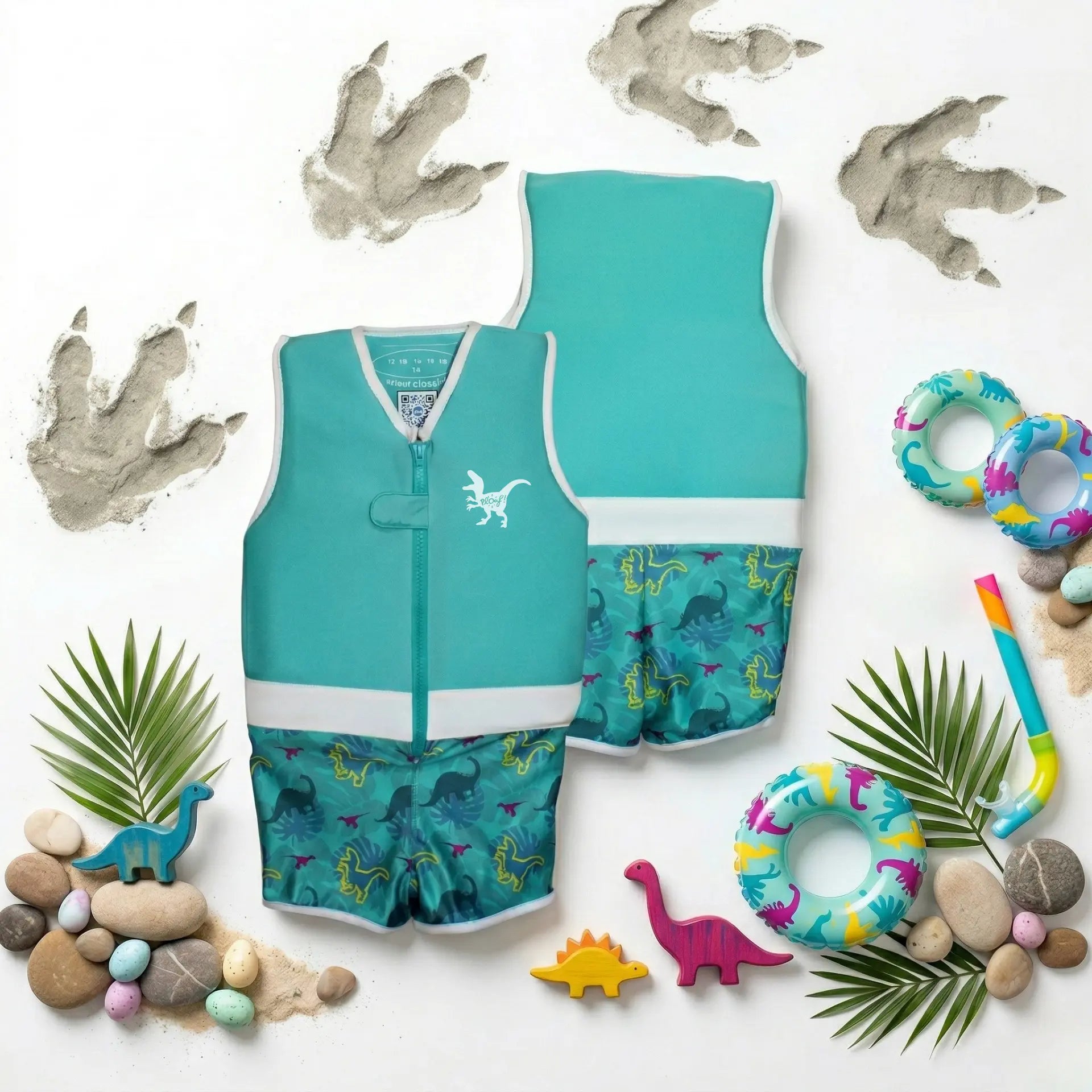 Maillot de bain flottant garçon : Dinosaurus Plouf