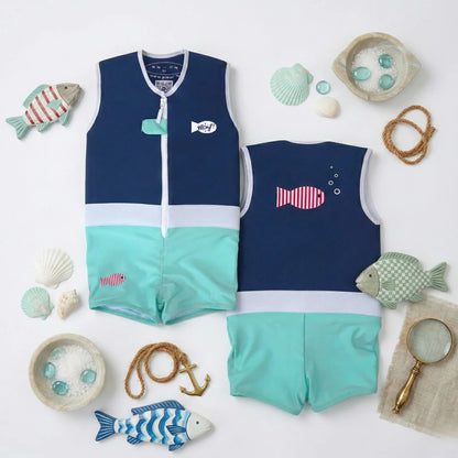 Maillot de bain flottant garçon : Fishy Plouf