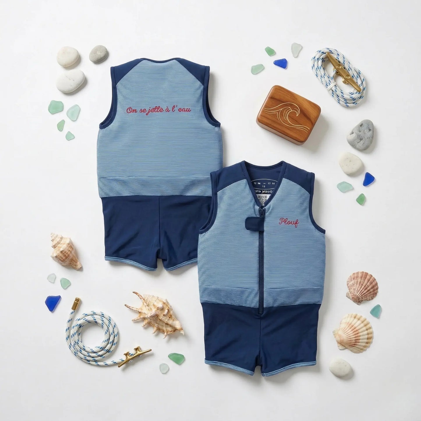 Maillot de bain flottant garçon : Majorque Plouf