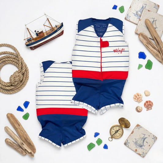 Maillot de bain flottant garçon : Marin Plouf