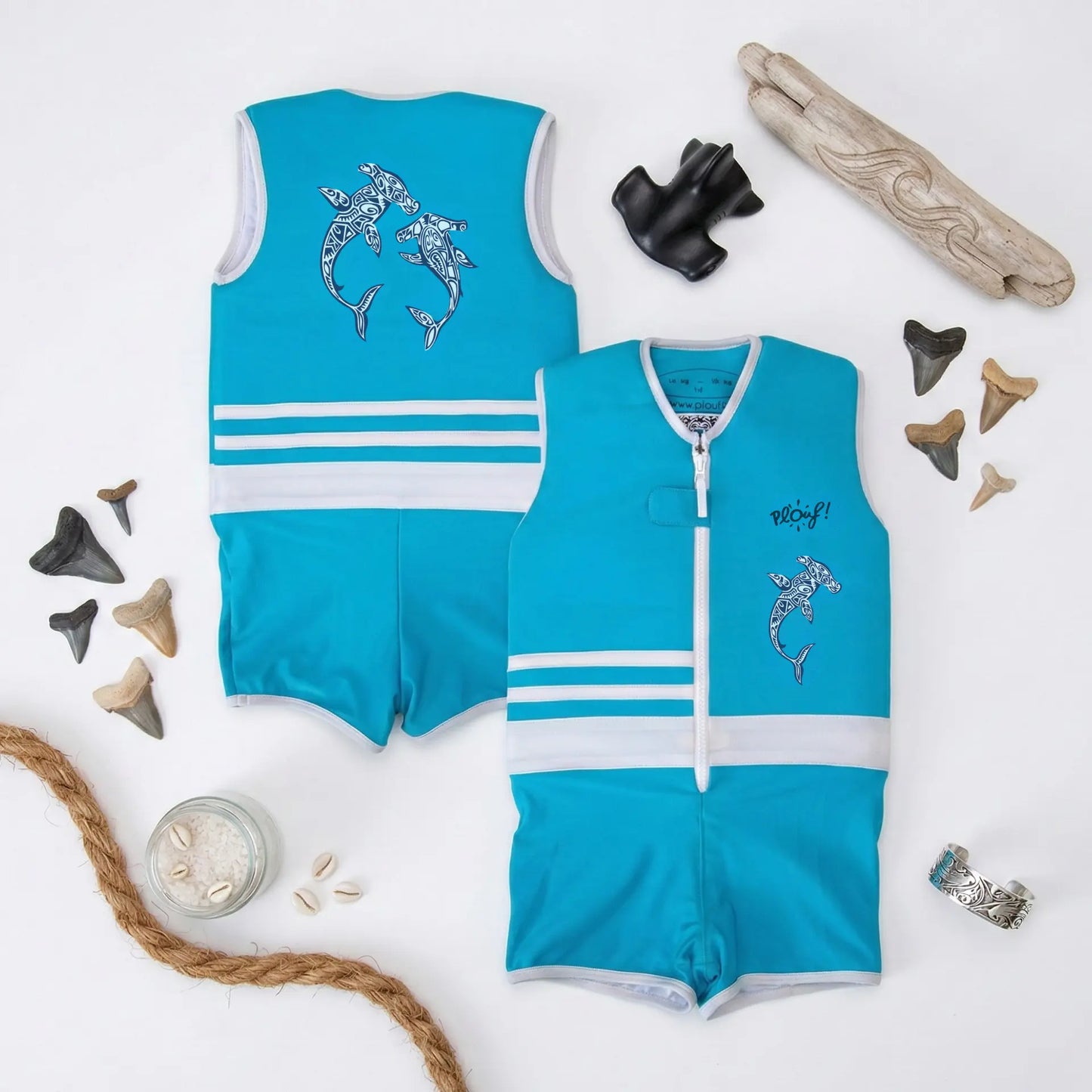 Maillot de bain flottant garçon : Marteau Plouf