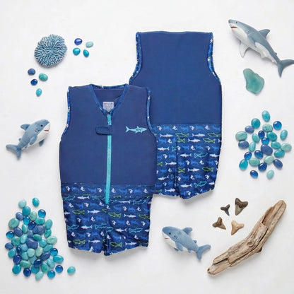 Maillot de bain flottant garçon : Megalodon Plouf
