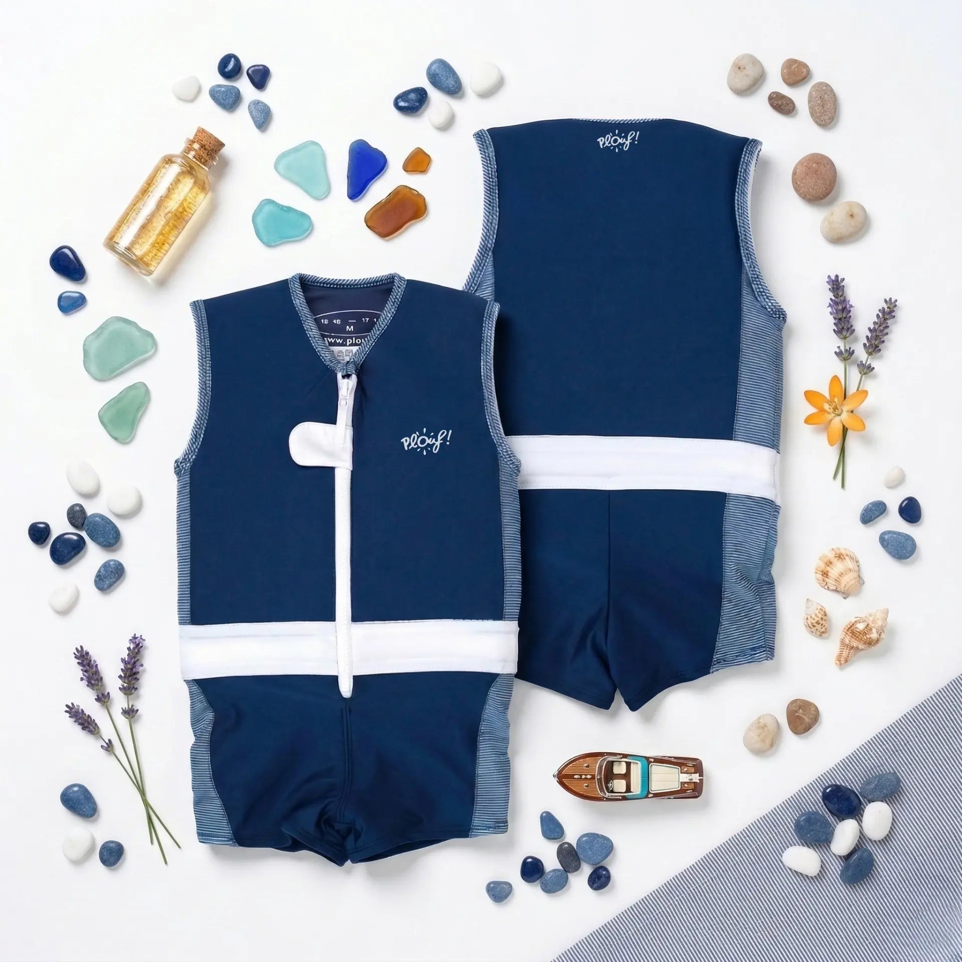 Maillot de bain flottant garçon : Minorque Plouf