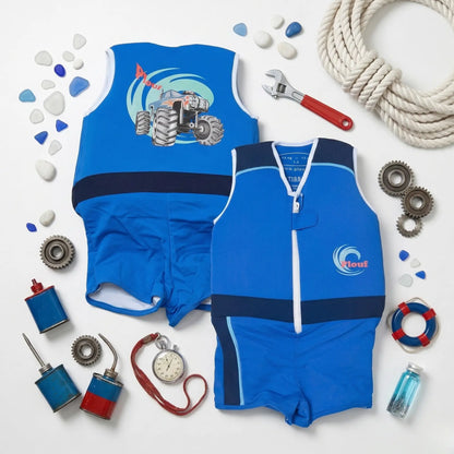 Maillot de bain flottant garçon : Monster Truck Plouf