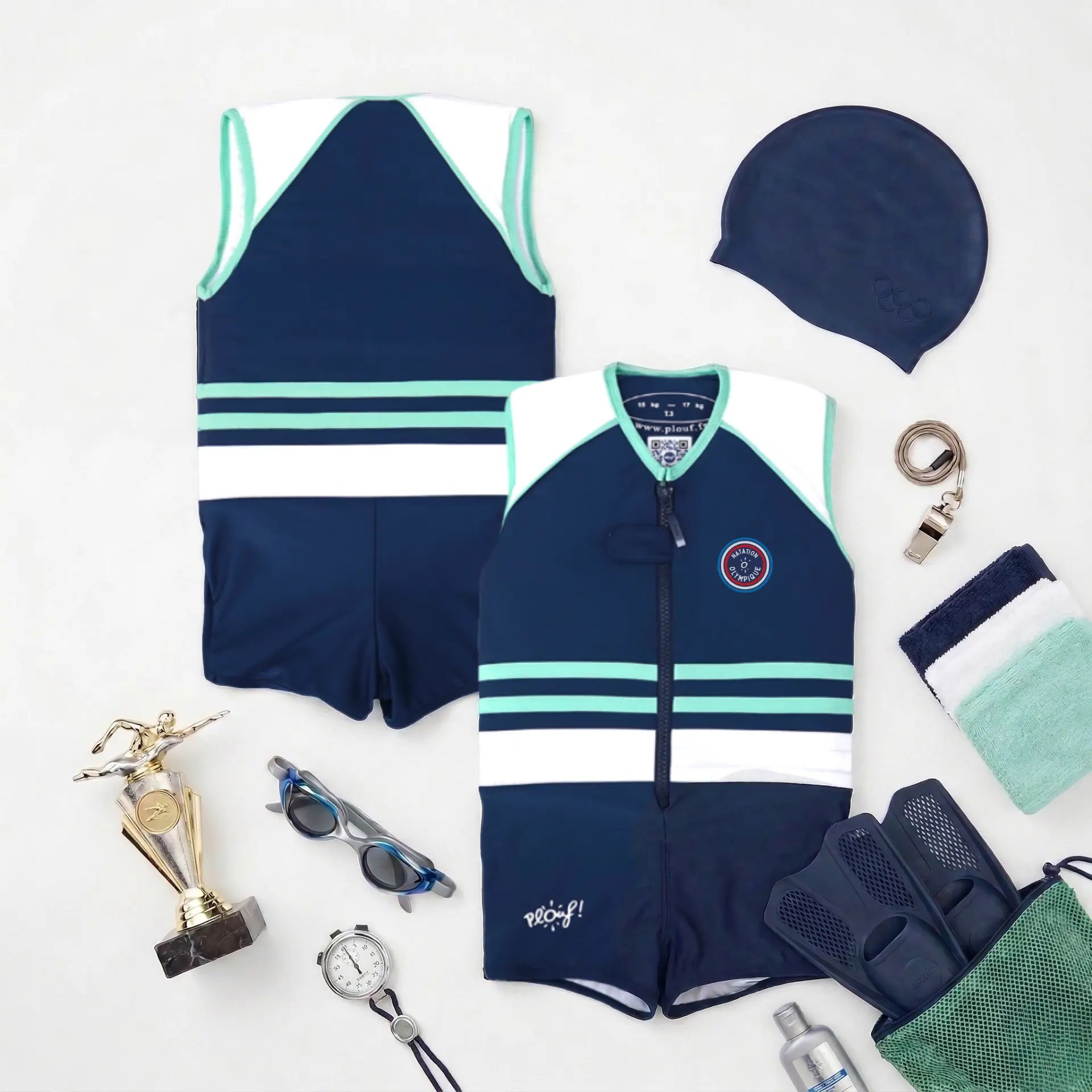 Maillot de bain flottant garçon : Olympia Plouf