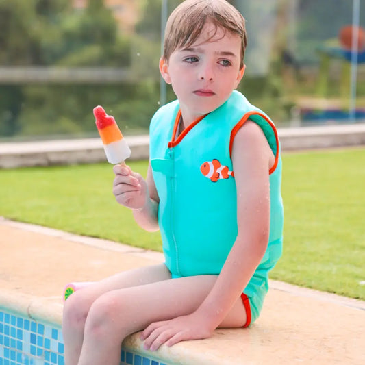 Maillot de bain flottant garçon : Petit poisson Plouf