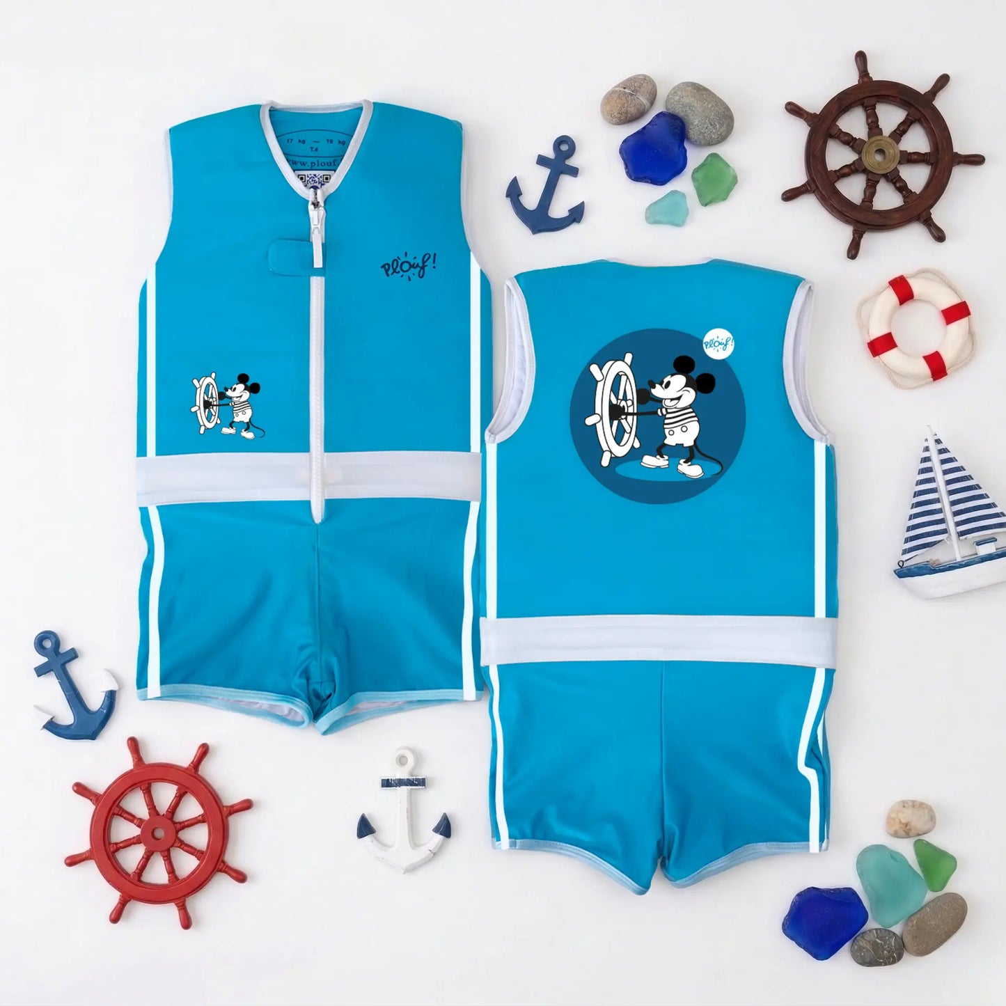 Maillot de bain flottant garçon : Skipper Plouf