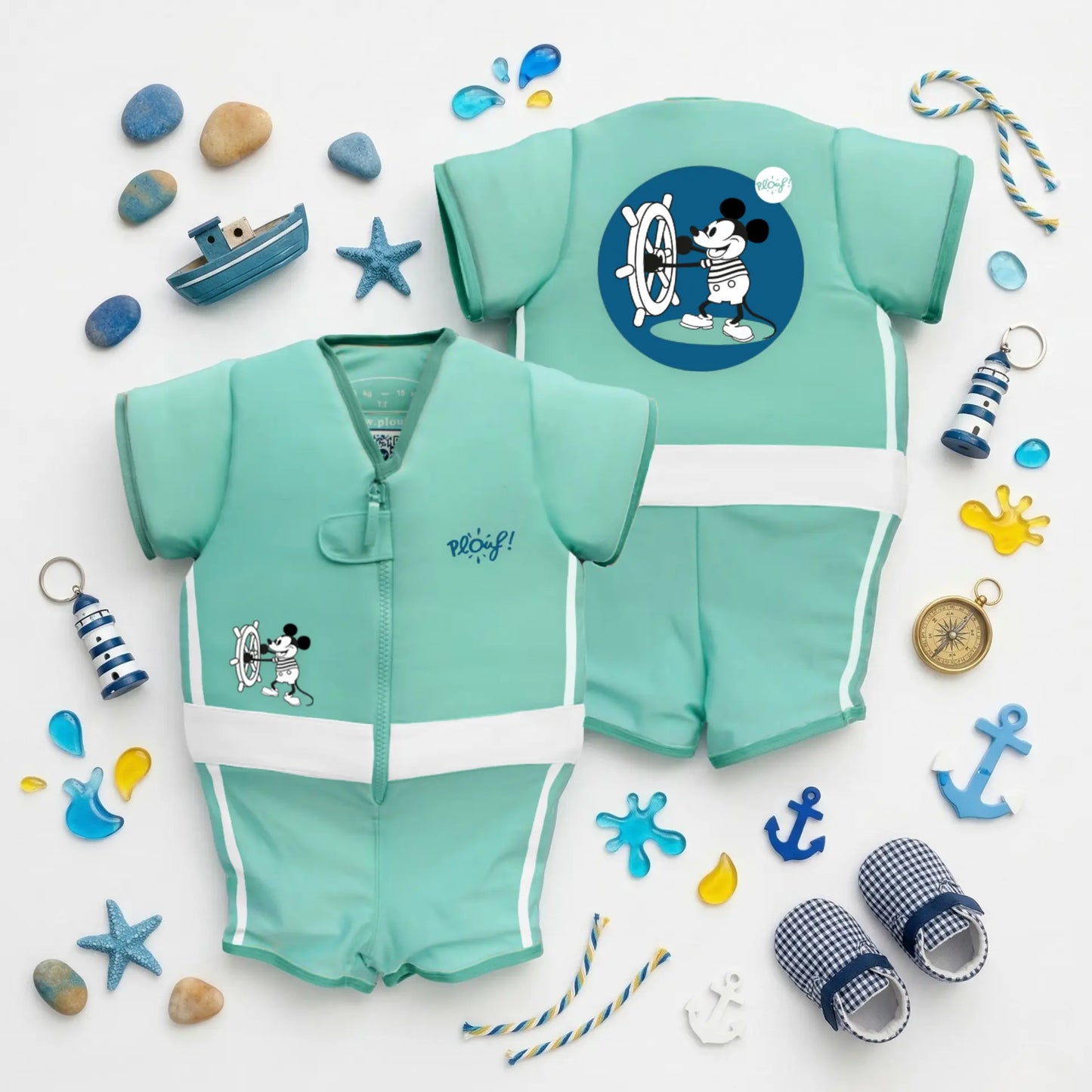 Maillot de bain flottant garçon : Skipper Plouf