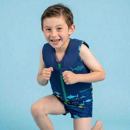 Schwimmender Badeanzug für Jungen : Sqwal Plouf