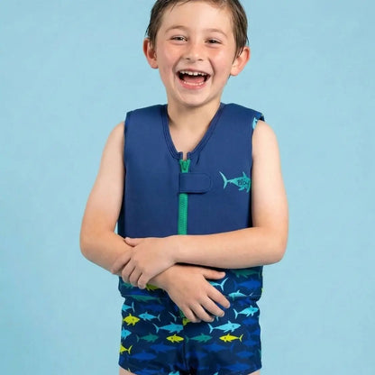 Schwimmender Badeanzug für Jungen : Sqwal Plouf