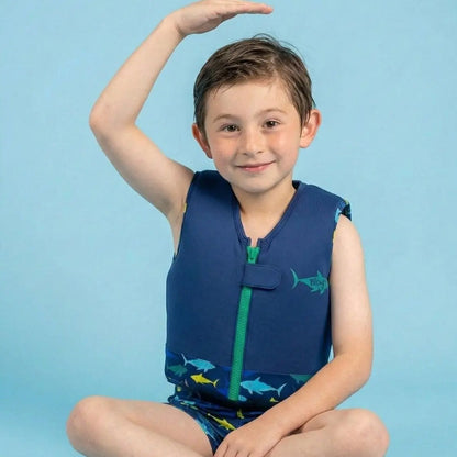 Schwimmender Badeanzug für Jungen : Sqwal Plouf