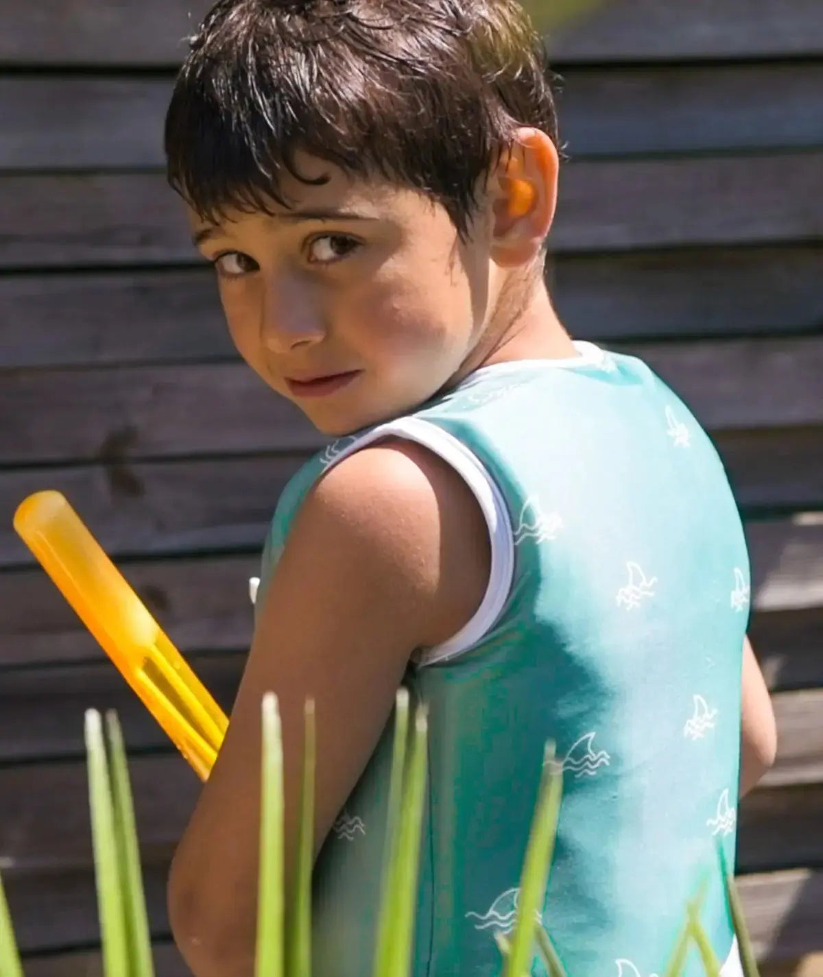 NMaillot de bain flottant garçon : BB Shark Plouf