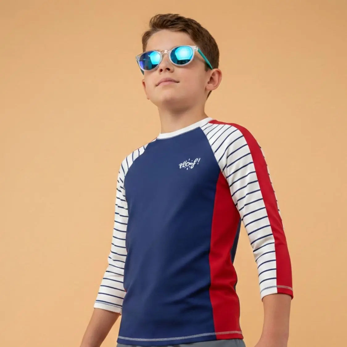 Camiseta anti-UV de manga larga niño: Regata Plouf