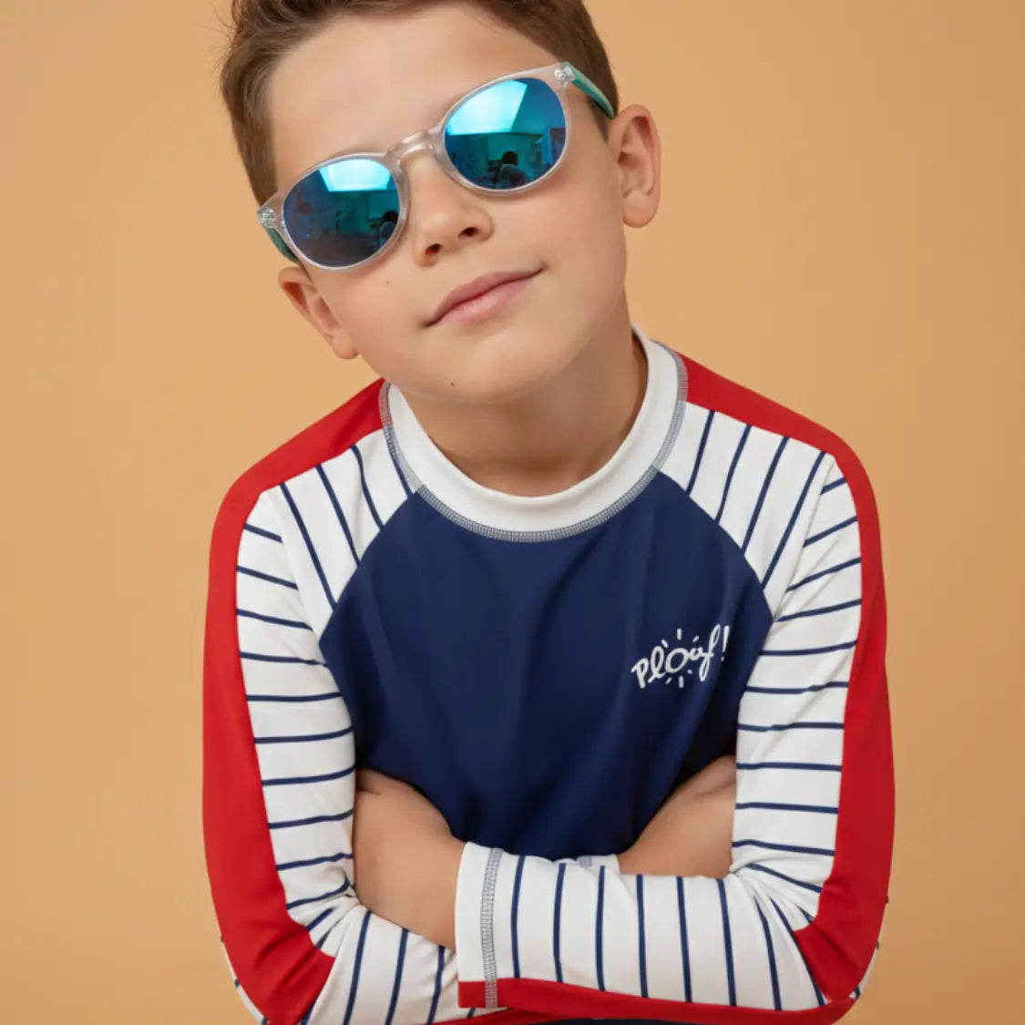 Camiseta anti-UV de manga larga niño: Regata Plouf